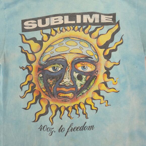 Sublime Band Short Sleeve Crew Neck Graphic T Shirt Mens Size Small S Blue - Picture 4 of 9